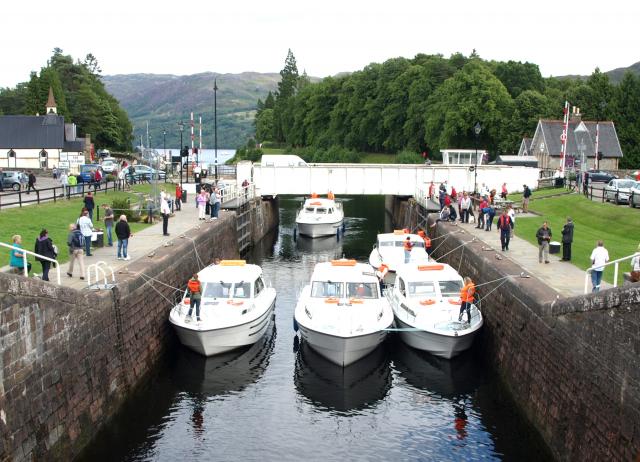 Beginn der Schleusentreppe bei Fort Augustus