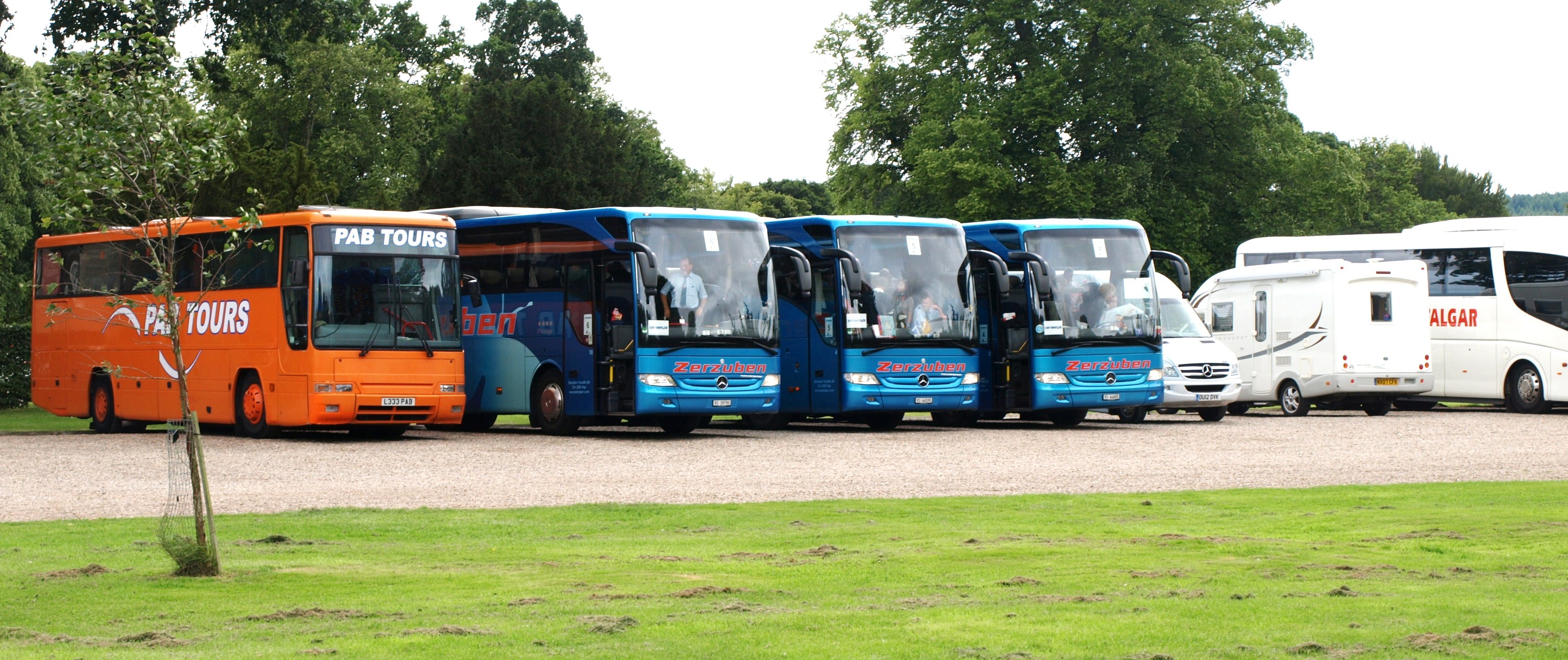 Busparkplatz beim Glamis Castle