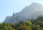 Schloss Neuschwanstein vom Dorf her gesehen