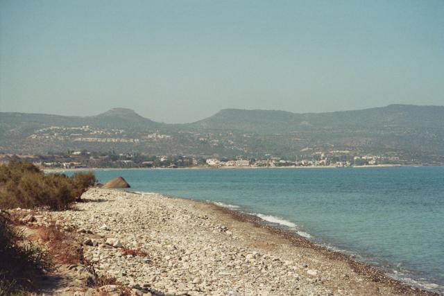 am Strand Blick richtung Akamas Halbinsel