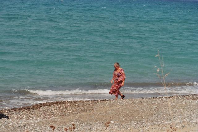 M beim Strandwandern