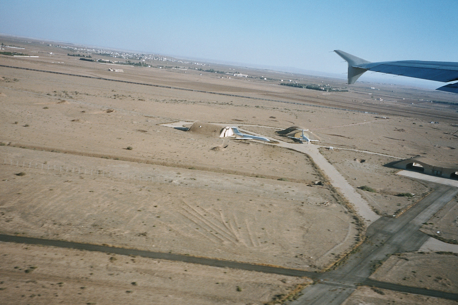 Kurz nach dem Start von Damaskus Airport