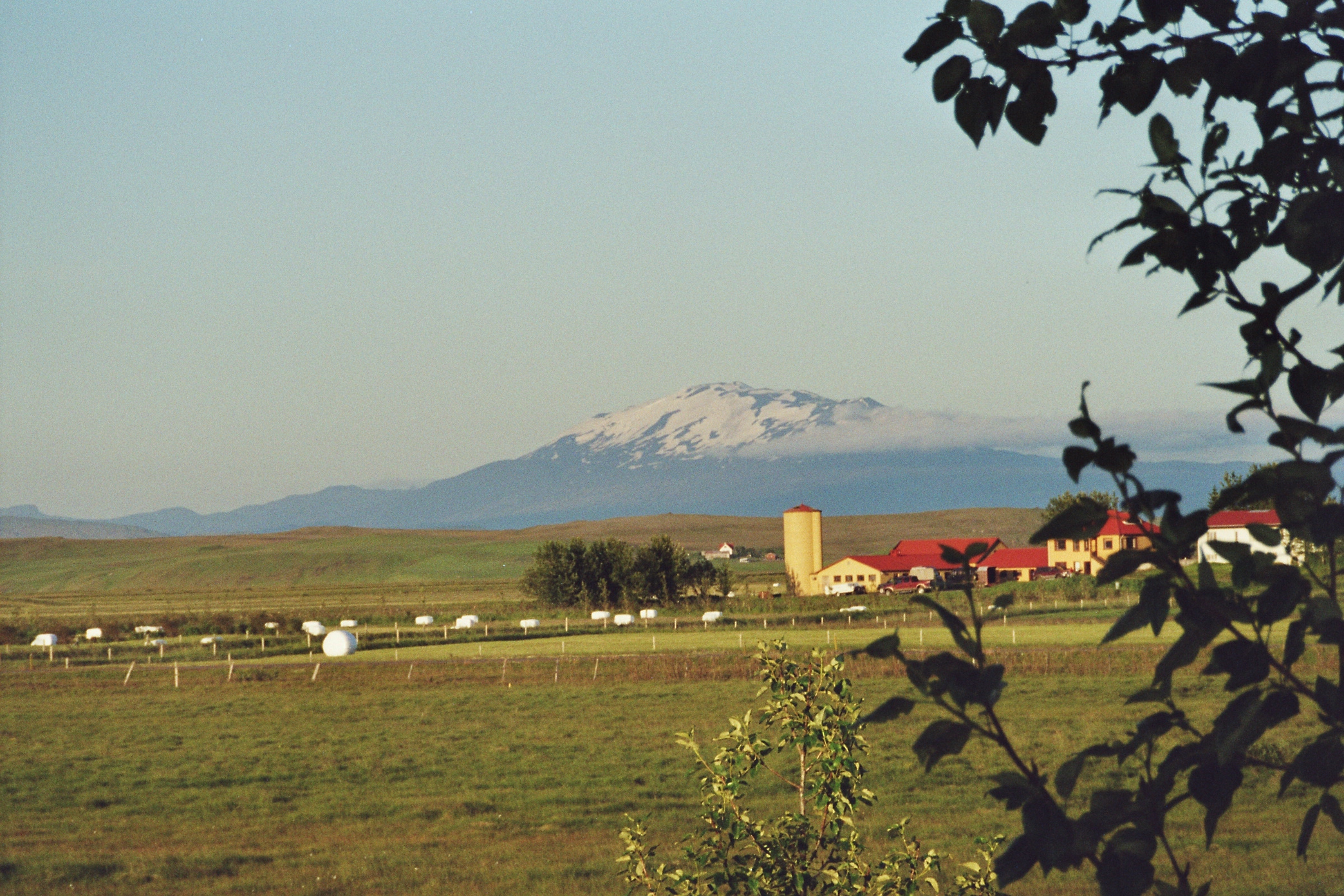 der Vulkan Hekla vom 
Hotel Hekla aus gesehen